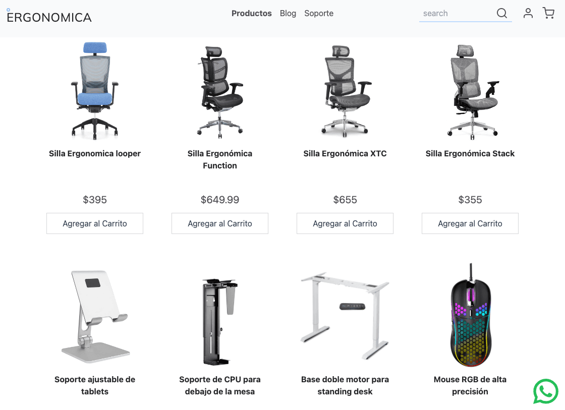 Ergonomica Ecommerce